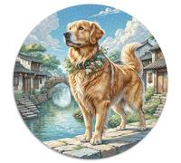 Puzzle Rompecabezas Golden Retriever 1000 Piezas para Principiantes Juego Educativo De Cartón Puzzles Decorativo Regalo para Hombre 1000pcs (67.5x67.5cm)
