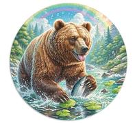Puzzle Rompecabezas Oso Pardo 1000 Piezas para Adultos Y Niños Juego Desafiante De Cartón Puzzles Decorativo Regalo para Hombre 1000pcs (67.5x67.5cm)