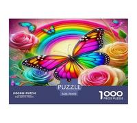 Puzzle Rosa 1000 Piezas para Adultos, Rompecabezas Multi-Color Rosa Adultos, Juego De Rompecabezas Decoración para El Hogar 70x50cm/1000pcs