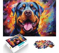 Puzzle Rottweiler 1000 piezas Jigsaw Puzzle 10.27 in x 14.96 in Cardboard Puzzles Suitable for Adults and Children 14 and up Difficult Hard Jigsaw Puzzles for Women Men