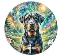 Puzzle Rottweiler 1000 Piezas para Adultos Y Niños Juego Familiar De Cochetón Rompecabezas Rottweiler Jardín Sueño Decorativo Regalo para Hombre 1000pcs (67.5x67.5cm)