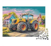 Puzzle Rural Tractor Scene 1000 Pezzi per Gioco Familiare Vibrant Countryside Illustration - per Adulti, Rilassamento Di Giochi, Parete Da Decorazione E Regalo 70x50cm/1000pcs