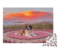 Puzzle San Bernardo 1000 Piezas - para Adultos Y Niños Puzzles, Divertido, Desafiante E Instructivo Arte Decorativo, 52x38cm/1000pcs