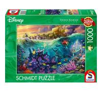 Puzzle Schmidt Spiele 1000 piezas Disney La Sirenita Thomas Kinkade Studios