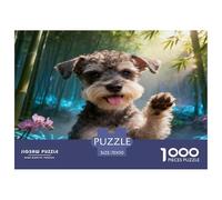 Puzzle Schnauzer Miniatura 1000 Piezas - para Adultos Puzzle De Bamboo Bosque, Desafío Mental, Diversión Y Aprendizaje Decorativo, Regalo Ideal 70x50cm/1000pcs