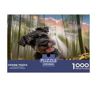 Puzzle Schnauzer Miniatura 1000 Piezas - para Adultos Puzzles De Bambú Bosque, Juego Divertido E Instructivo Arte Decorativo, 38x26cm/1000pcs
