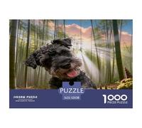Puzzle Schnauzer Miniatura 1000 Piezas - para Adultos Puzzles De Bambú Bosque, Juego Educativo, Desarrolla La Concentración Arte Decorativo, Regalo Ideal 52x38cm/1000pcs