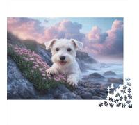 Puzzle Schnauzer Miniatura 1000 Piezas - para Adultos Y Niños Puzzles, Divertido, Desafiante E Instructivo Arte Decorativo, 38x26cm/1000pcs
