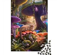 Puzzle Scottish Fold 1000 Piezas - para Adultos Y Niños Rompecabezas De Bosque de Setas, Anti Estrés, Relajarse Decorativo, 52x38cm/1000pcs