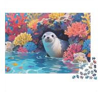Puzzle Sea León 1000 Piezas para Adultos, Rompecabezas Colorful Arrecife Coralino Adultos, Juego Didáctico Decoración para El Hogar 1000pcs (75x50cm)