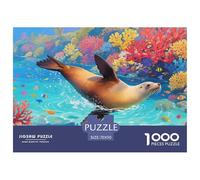 Puzzle Sea León De 1000 Piezas para Adultos, Rompecabezas Arrecife Coralino Adultos, Juego Familiar Productos Lúdicos Creativos 70x50cm/1000pcs