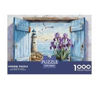 Puzzle Seaside View by The Window De 1000 Piezas Interesante Rompecabezas para Adultos De 1000 Piezas Pintura Entretenimento 38x26cm/1000pcs