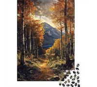 Puzzle Sendero Bosque otoño De 1000 Piezas Interesante Rompecabezas Adultos De 1000 Piezas Decoracion Regalo 38x26cm/1000pcs