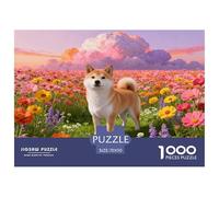 Puzzle Shiba Inu 1000 Piezas - para Adultos Puzzle De Mar Crisantemos, Juego Educativo,Diversión En Familia Arte Decorativo, Regalo Ideal 70x50cm/1000pcs