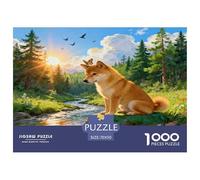 Puzzle Shiba Inu 1000 Piezas - para Adultos Puzzles De Arroyo del Bosque, Juguete EduGatoivo, Arte Decorativo, Regalo Original 70x50cm/1000pcs
