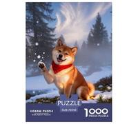 Puzzle Shiba Inu 1000 Piezas - para Adultos Puzzles De Nieve, Anti Estrés, Relajarse Arte Decorativo, Regalo Original 70x50cm/1000pcs