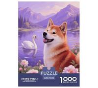 Puzzle Shiba Inu 1000 Piezas - para Adultos Y Niños Rompecabezas De Jardín a orillas del Lago, Desafiante Y Estimulante, Decorativo, Regalo para Hombre 70x50cm/1000pcs