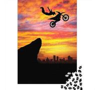 Puzzle Silueta de Salto de Motocross De 1000 Piezas Interesante Rompecabezas Hombres Y Mujeres De 1000 Piezas Obra De Arte Entretenimiento Creativo 70x50cm/1000pcs