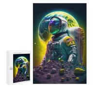 Puzzle sofisticado para adultos, 1000 piezas, astronauta en la luna, 1 juego familiar de rompecabezas, regalo de cumpleaños, gran regalo para los amantes de los juegos, 1000 unidades