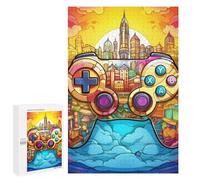 Puzzle sofisticado para adultos, 1000 unidades, controlador de juego vibrante, rompecabezas para adolescentes, juegos divertidos, promueve la memoria, gran regalo para los amantes de los juegos, 1000