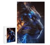 Puzzle sofisticado para adultos, 1000 unidades, retrato de tigre llameante, 15 rompecabezas, juego familiar, regalo de cumpleaños, gran regalo para los amantes de los juegos, 1000 unidades
