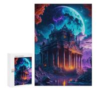 Puzzle sofisticado para adultos, 300 piezas, castillo de fantasía Under A Stormy Sky, juego familiar, regalo de cumpleaños, gran regalo para los fanáticos de los juegos, 300 unidades