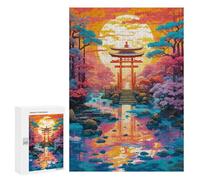 Puzzle sofisticado para adultos, 300 piezas, Japonés Torii Gate Reflections Puzzles para adolescentes - Juegos divertidos - Promueve la memoria - Gran regalo para los amantes de los juegos 300 piezas