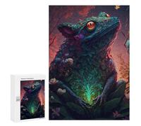 Puzzle sofisticado para adultos, 300 piezas, rana del bosque encantado, 1 juego familiar, regalo de cumpleaños, gran regalo para los amantes de los juegos, 300 unidades