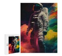 Puzzle sofisticado para adultos, 500 piezas, astronauta en nubes de arco iris, juego familiar, regalo de cumpleaños, gran regalo para los amantes de los juegos, 500 unidades