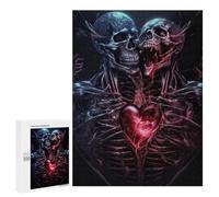 Puzzle sofisticado para adultos, 500 piezas de calaveras en el amor a gótico romance, juego familiar, regalo de cumpleaños, gran regalo para los amantes de los juegos, 500 unidades