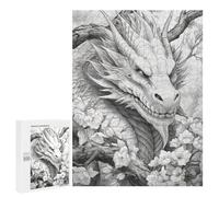 Puzzle sofisticado para adultos, 500 piezas de dragón en el surco de flores, 1 juego familiar de rompecabezas, regalo de cumpleaños, gran regalo para los amantes de los juegos, 500 unidades