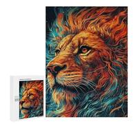 Puzzle sofisticado para adultos, 500 piezas, juego familiar de Flaming Lion's Majesty, regalo de cumpleaños, gran regalo para los fanáticos de los juegos, 500 unidades