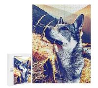 Puzzle sofisticado para adultos, 500 piezas, retrato de lobo de montaña, juego familiar, regalo de cumpleaños, gran regalo para los amantes de los juegos, 500 unidades