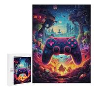 Puzzle sofisticado para adultos, 500 unidades, controlador de juego de fantasía, obra de arte, 9 rompecabezas, juego familiar, regalo de cumpleaños, gran regalo para los amantes de los juegos, 500