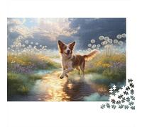 Puzzle Spaniel Bretón 1000 Piezas - para Adultos Y Niños Puzzles, Divertido, Desafiante E Instructivo Decorativo, Regalo Ideal 38x26cm/1000pcs
