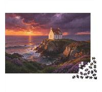 Puzzle Sunset Cottage Junto al mar El Paisaje 1000 Piezas para Adultos, Decoración del Hogar 38x26cm/1000pcs