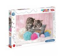 Puzzle sweet kittens 2721153 de clementoni, 104 piezas para niños des