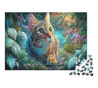 Puzzle Tabby Gato explorando Bosque Mascotas Rompecabezas 1000 Piezas - Adultos, Regalo, Juego Familiar, Decoración del Hogar 38x26cm/1000pcs
