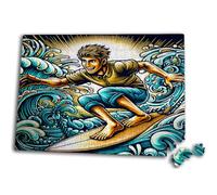 Puzzle TAMAÑO Aprox. A3 DE 300 Piezas Surf Surfear surfeador Tabla Agua Verano Rompecabezas puzle para Adulto