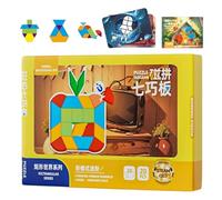 Puzzle Tangram - Puzzle Tangram magnético, juego de rompecabezas magnético, juguete para la creación de habilidades lógicas | Niños aprendiendo juegos en casa, noches de juegos de sociedad