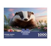 Puzzle Tejón 1000 Piezas - para Adultos Puzzle De Dunas, Anti Estrés, Relajarse Arte Decorativo, Regalo Original 38x26cm/1000pcs