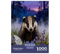 Puzzle Tejón Europeo 1000 Piezas - para Adultos Rompecabezas De Prado del Bosque, Juguete Educativo, Arte Decorativo, Regalo Ideal 70x50cm/1000pcs