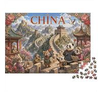 Puzzle Tema de la Gran Muralla China 1000 Piezas, Reto para Adultos