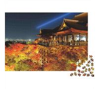 Puzzle Templo Nocturno Otoño De 1000 Piezas Interesante Rompecabezas Hombres Y Mujeres De 1000 Piezas Obra De Arte Entretenimento 70x50cm/1000pcs