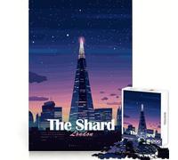 Puzzle The Shard London Pixel Art de 1000 Piezas para Adolescentes Ejercicio Inteligente, Ocio Tranquilo, Bordes precisos, (38x52cm)