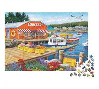 Puzzle Tienda del Puerto De 1000 Piezas Interesante Rompecabezas Hombres Y Mujeres De 1000 Piezas Pintura Entretenimiento Creativo 38x26cm/1000pcs