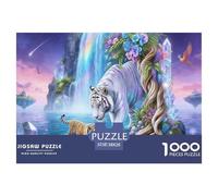 Puzzle Tigres and Waterfalls De 1000 Piezas Interesante Rompecabezas Adultos De 1000 Piezas Obra De Arte Hobby 38x26cm/1000pcs