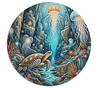 Puzzle Tortuga 1000 Piezas para Adultos Y Niños Juego EduGatoivo De Cochetón Rompecabezas Tortuga Medusa Decorativo Regalo Ideal 1000pcs (67.5x67.5cm)