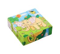 Puzzle Toy - Wooden Cube Brain Teaser Game, Early Learning Logic Challenge Set with Smooth Edge Block Design, Cognitive Skill Building Feature, Ideal for Boys Girls Classroom Home Study Playroom Kinde