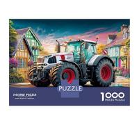 Puzzle Tractor En Pueblo 1000 Piezas - para Adultos Puzzles De Estilo Escena Granja Rural, Divertido, Desafiante E Instructivo Arte Decorativo, Regalo Ideal 38x26cm/1000pcs